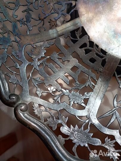 Ваза для фруктов старинная стерлинговое серебро