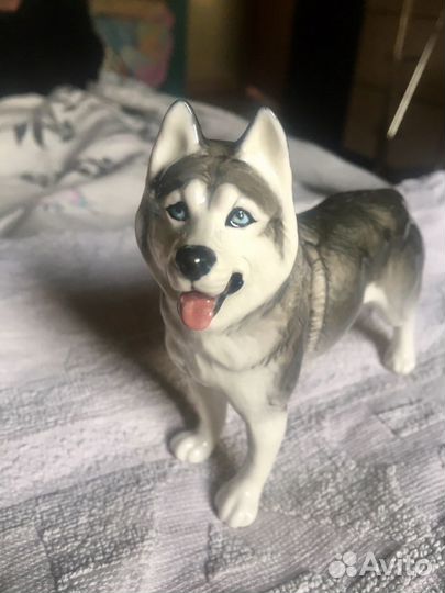 Хаски фигурка фарфор