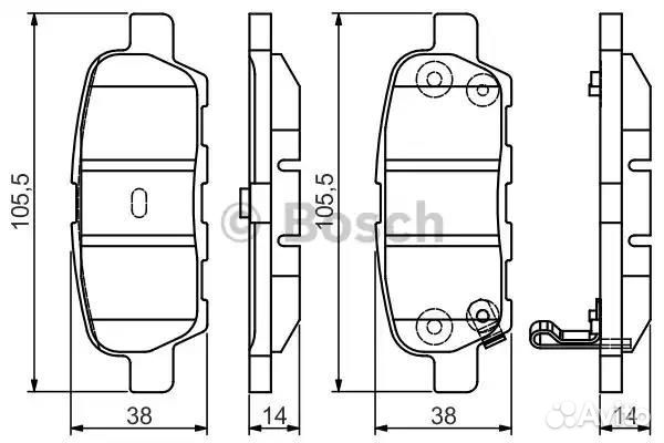 Колодки тормозные дисковые задние bosch 0986495089 для а/м nissan tiida