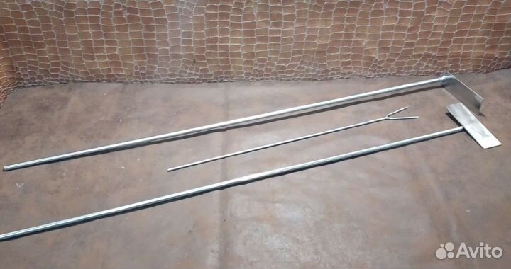 Решётка гриль нержавейка мясо кочерга