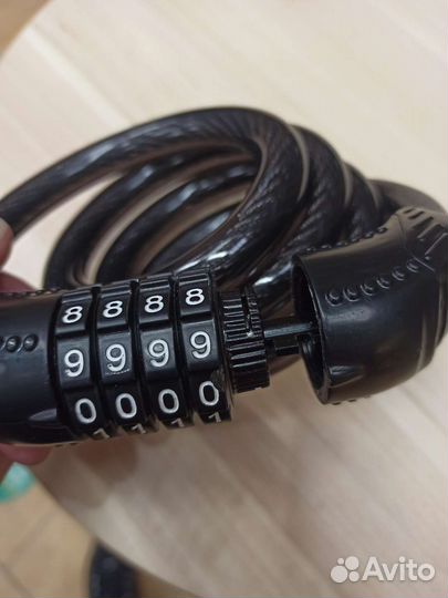 Тросовый замок кодовый 15мм 1,2м