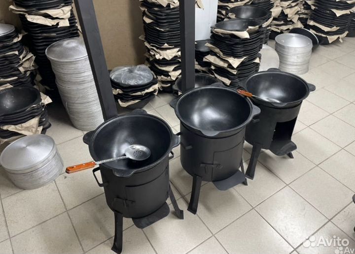 Мангал с печью под казан