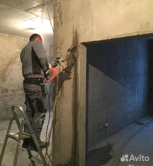 Алмазная резка стен проемов, резка бетона