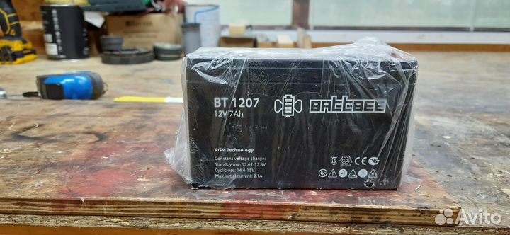 Новый аккумулятор 12v7Ah