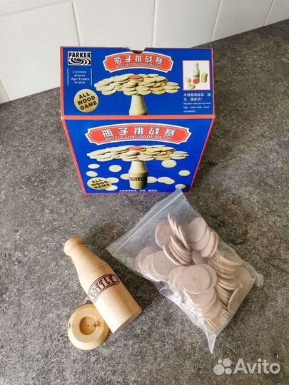 Деревянная Настольная игра Bottle Challenge Match