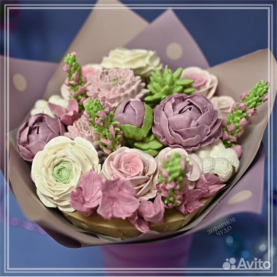 Зефирный букет / Сладкий букет из зефирных цветов