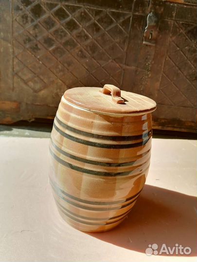 Горшок керамический бочонок СССР