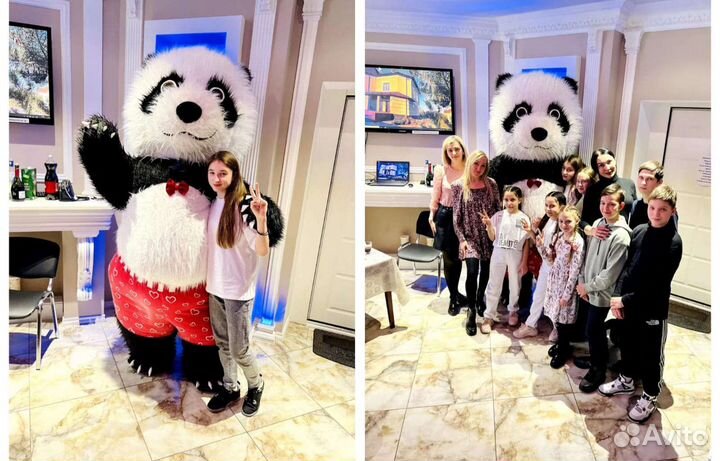 Аниматор. Поздравление от Мишки и Панды