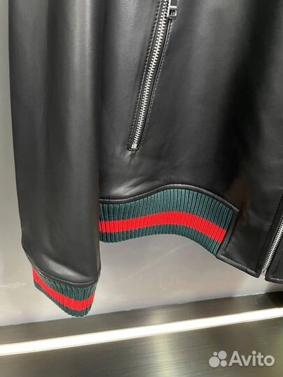 Кожаный бомбер Gucci