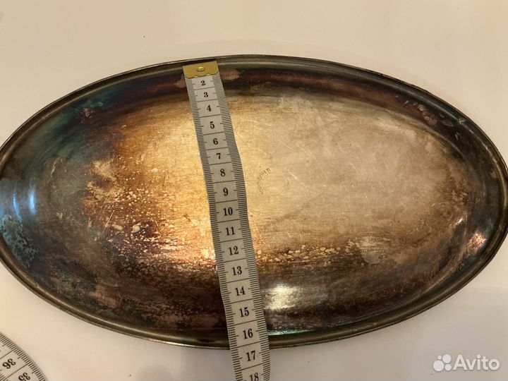 Блюдо овальное мельхиор