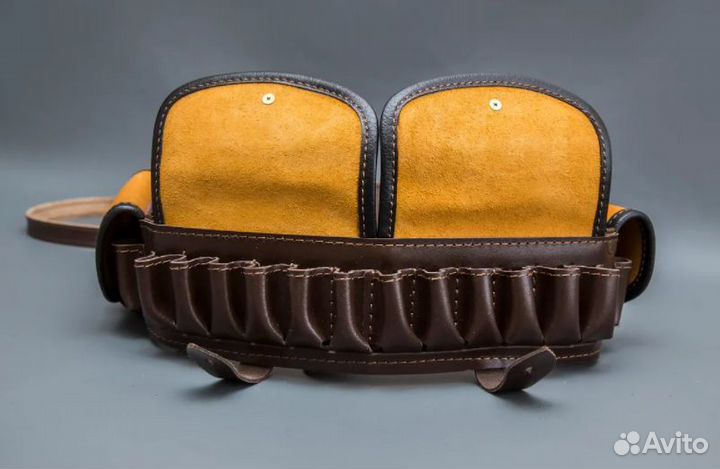 Патронташ 12 калибр, на 24 патрона, кожа