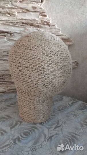 Голова для интерьера, верх из джута