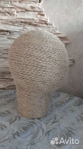 Голова для интерьера, верх из джута