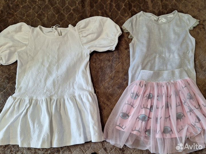 Платье для девочки zara 98 блузка и юбка 92