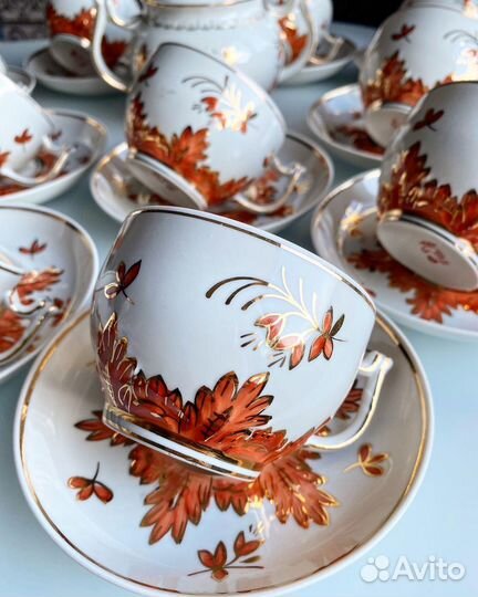 Чайные пары и сахарница Барбарис, Вербилки