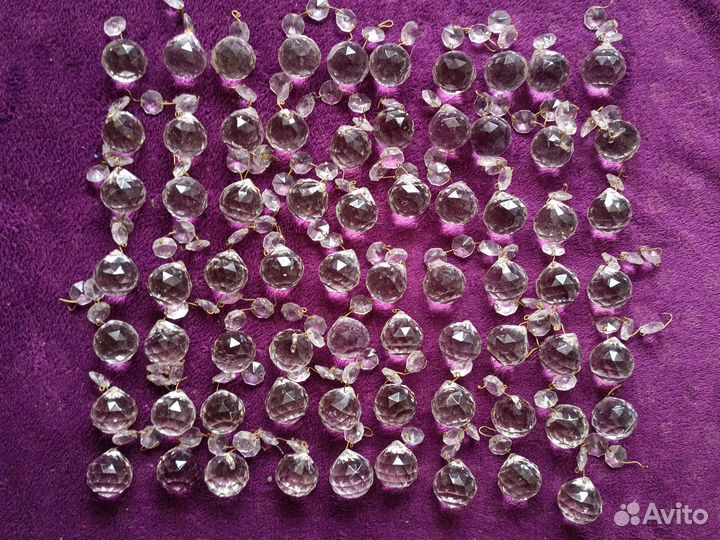 Хрустальные подвески для люстры бу