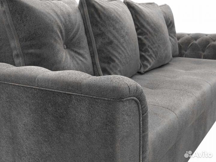 Диван-книжка Сиеста, велюр, tower 10 серый. Москва