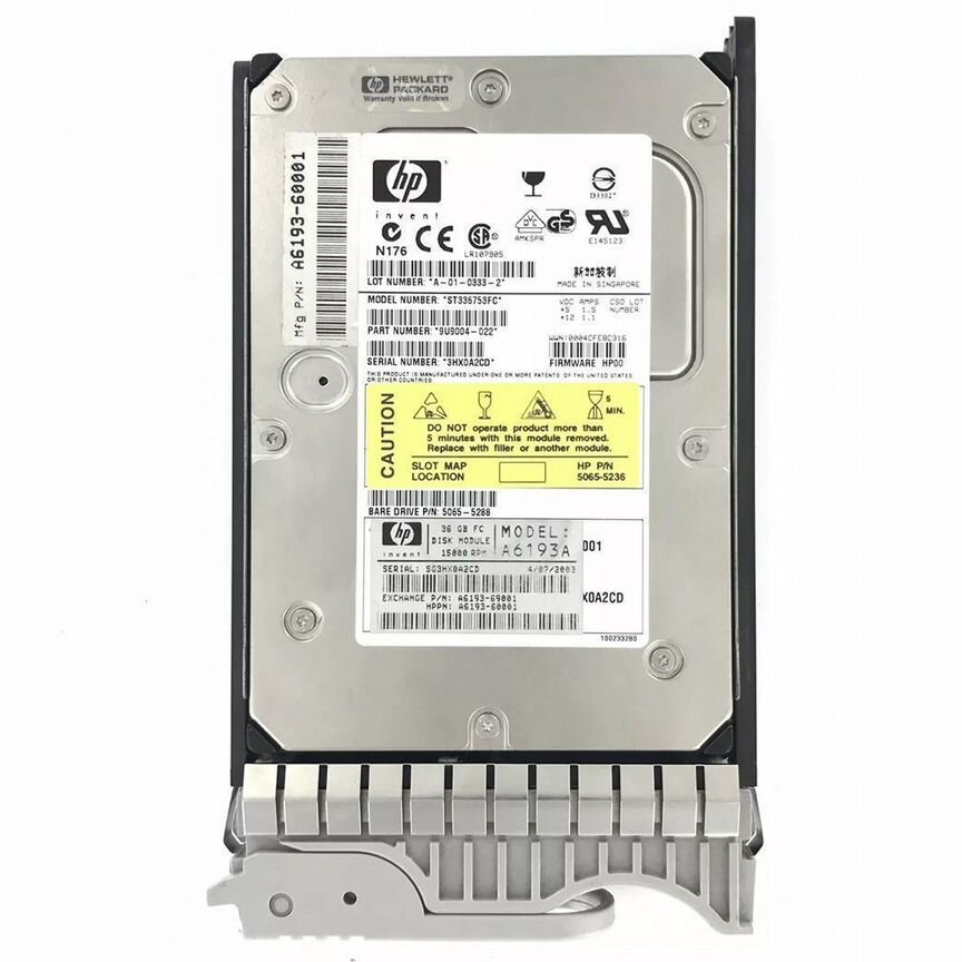 [9U9004-022] Жесткий Диск Hp 36gb Fibre Channel 3,5" 9u9004-022