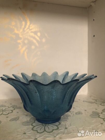 Ваза и салатник цветное стекло