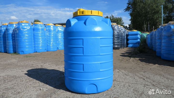 Бак из пластика прочный 300, 500, 750, 1000 литров