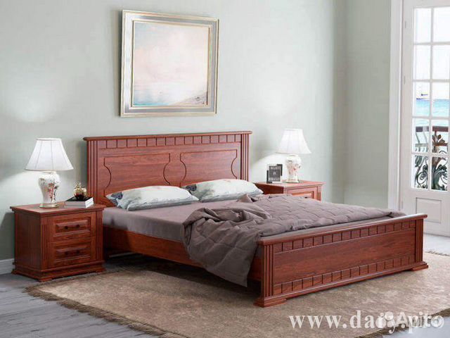 Кровать Аскона из массива дерева