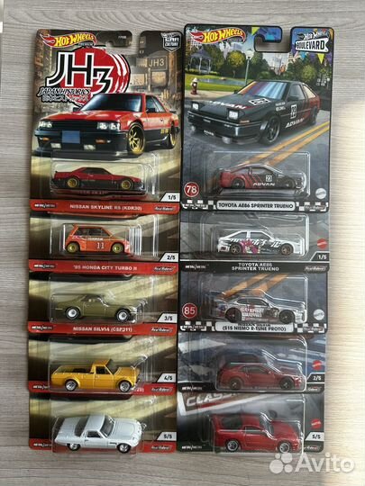 Hot Wheels Premium JDM AE86, Silvia, 300ZX