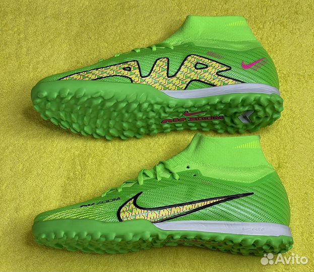 Футбольные бутсы сороконожки nike air zoom