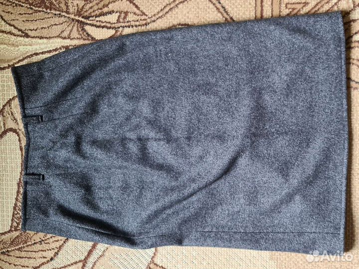 Юбка шерстяная серая 50 размер