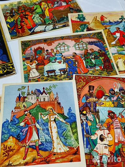 Набор открыток Сказки А.С Пушкина 1965 г
