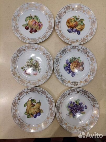 Набор тарелок и блюдо СССР (kahla, GDR