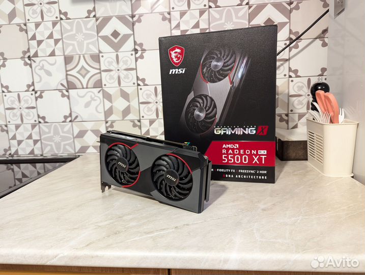 8 Гб Msi Gaming X Radeon 5500 XT gddr6 жирная верс