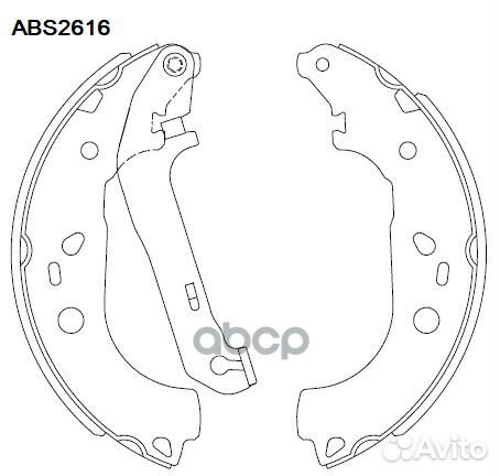 Колодки тормозные барабанные задние ABS2616 ALL