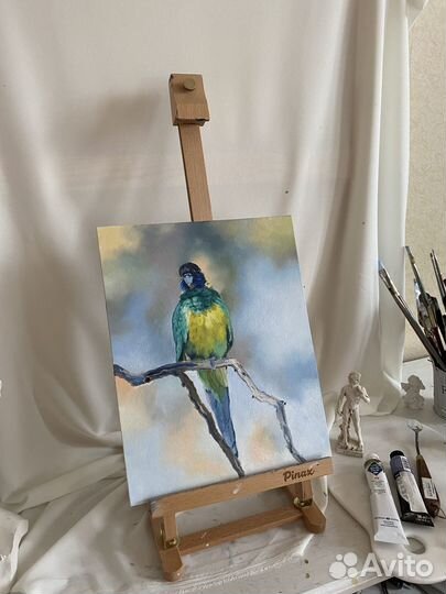 Картина маслом «Попугай»