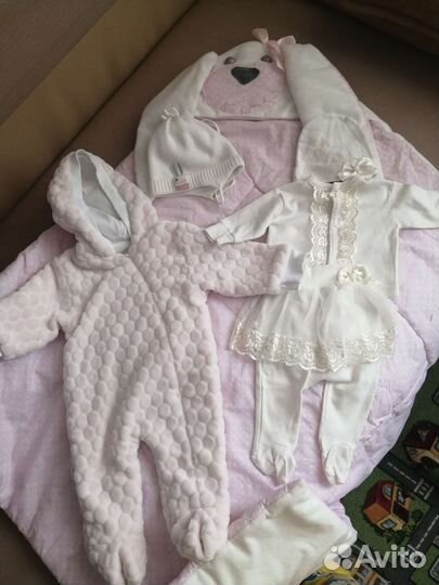 Конверт (комплект) на выписку для девочки весна