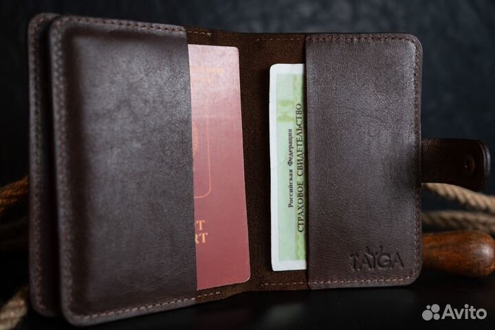 Обложка для автодокументов / документов / из кожи