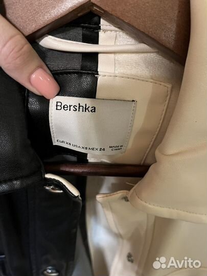 Рубашка кожаная Bershka