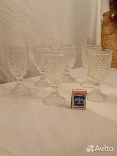 Бокалы Фужеры хрусталь СССР Красный Гигант