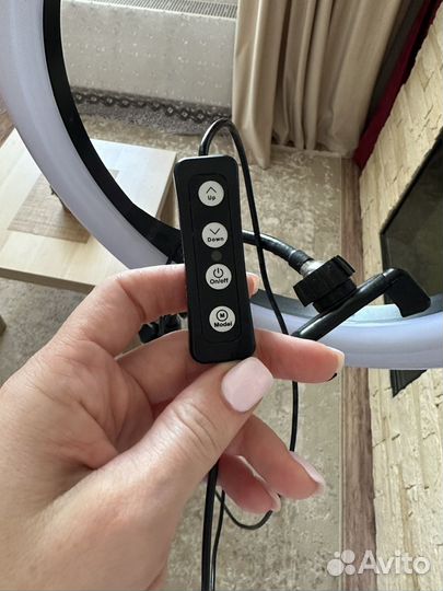 Кольцевая лампа со штативом 30см бу