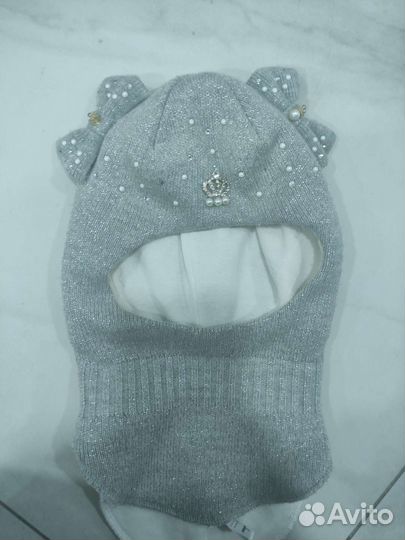 Шапка шлем для девочки 2-3 года