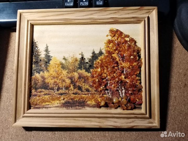 Панно настенное. Декоративное. Янтарь