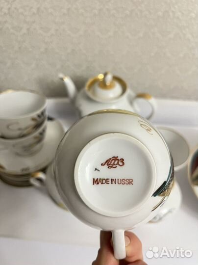 Чайный сервиз лфз СССР желтый тюльпан