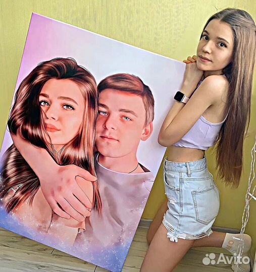 Портрет на холсте (любые размеры)