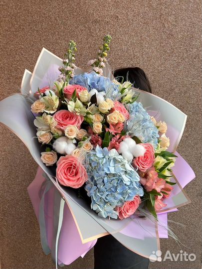 Букеты с гортензиями