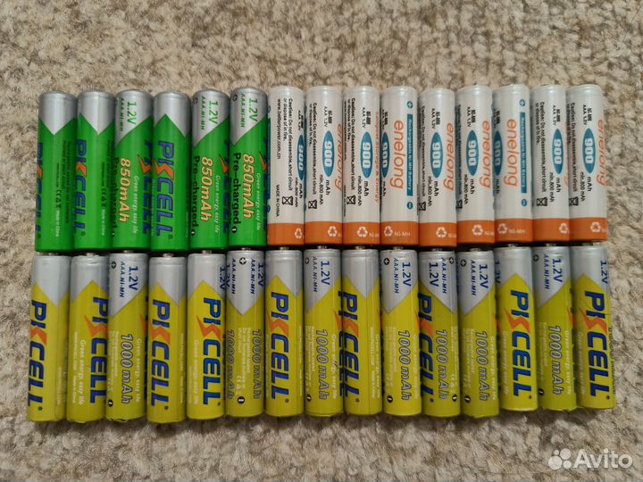 Аккумуляторные батарейки ааа (33шт)
