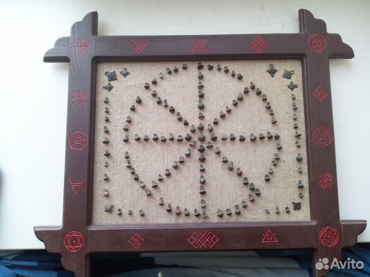 Пано картина из пуговиц гирек