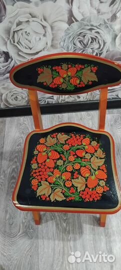 Стульчик детский хохлома