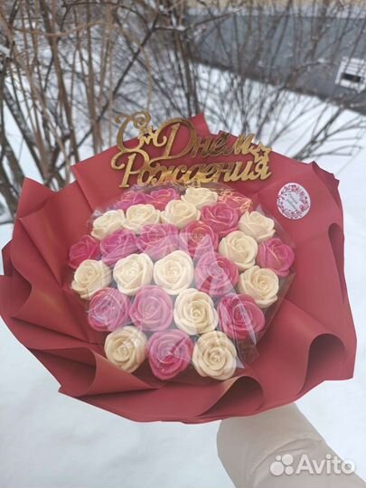 Букеты цветов из бельгийского шоколада