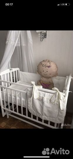 Бортики в детскую кроватку для девочки