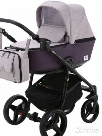 Коляска 2 в 1 adamex reggio лиловый цвет