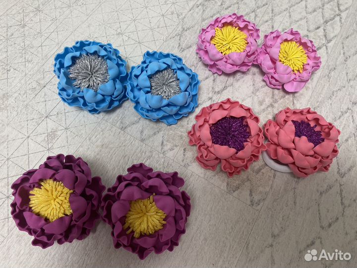 Резинки и заколки из фоамирана ручной работы